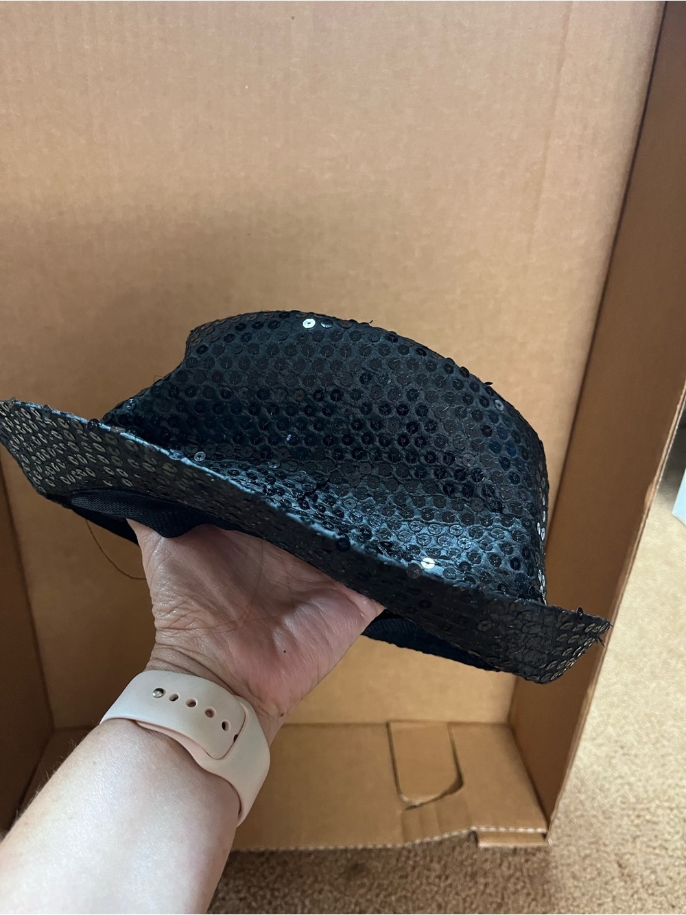 Black Sequin Fedora Hat - Women's Sparkle Hat